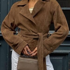 CHARTOU Faux Suede Leather Jacket