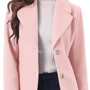 Allegra K Women's Elegant Overcoat Shawl Collar Single Breasted Winter Coat