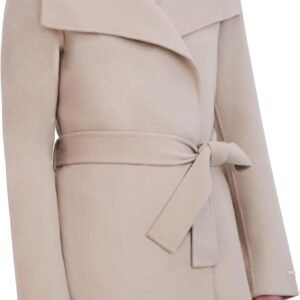 Tahari Women's Ella Wool Blend Wrap Peacoat