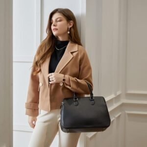 HESHE Leather Shoulder Bag for Women Tote Top Handle Bag Satchel Hobo Purse
