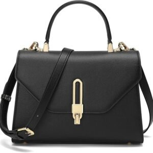 Top Handle Bag Fashion Leather Satchel Bag for Ladies, Zipper Pocket, Metal，Leather tote bag for Women.