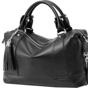 HESHE Genuine Leather Purse for Women Satchel Tote Bags Shoulder Handbags